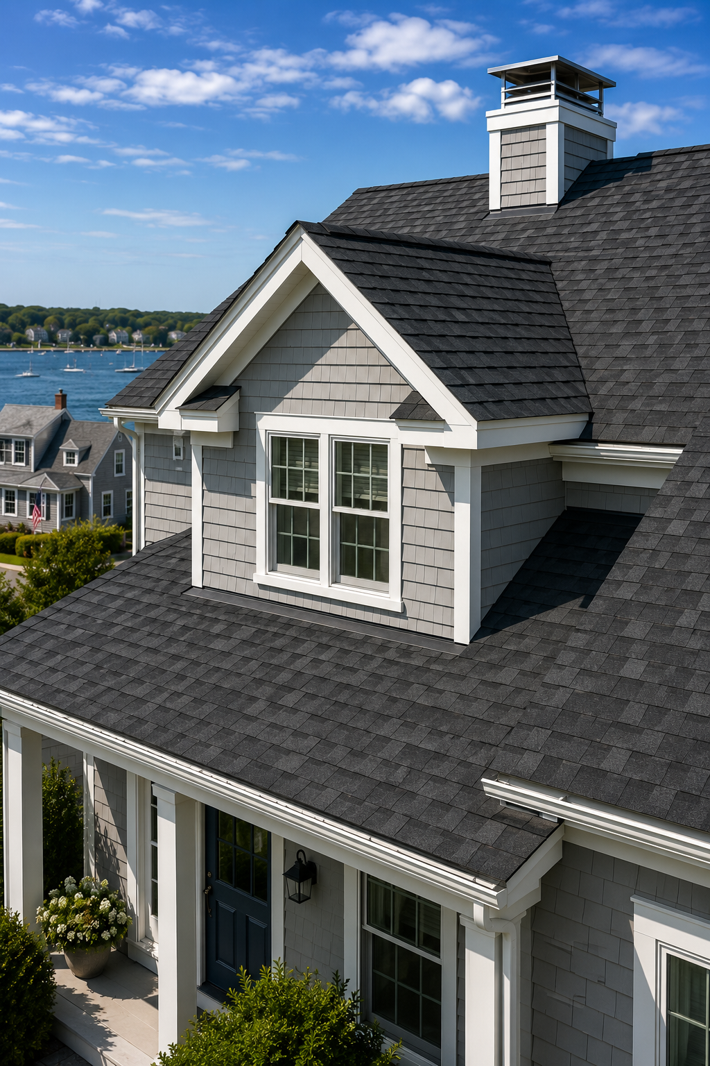 Roofline of a Massachusetts home